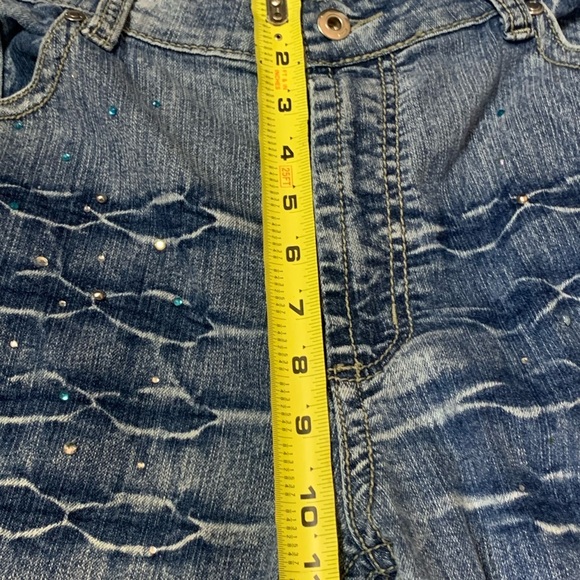 Y2K Apollo Jeans Size 15/16 Jeans Bootcut Stretch Rhinestones - Picture 5 of 11